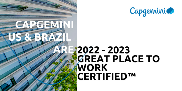 CapgeminiAM's tweet photo. It’s time to celebrate! 🎉 Thanks to our people, we’re proud to have earned a @GPTW_US certificate which recognizes companies that create an amazing employee experience. https://t.co/YHFcVsxJDg

Tell us -- what do you love about working at Capgemini? Comment below. https://t.co/6dihf88gsY