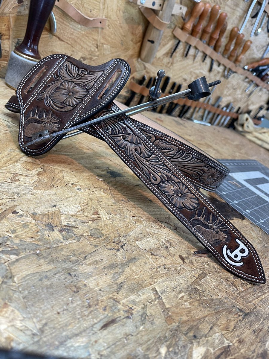 Another double stitch belt! Elk turned out nice!