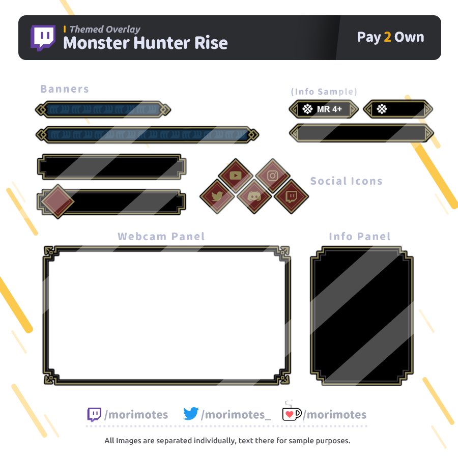 morimotes_'s tweet photo. I've recently created a Ko-Fi page which i will talk more about in the near future~  Sooo... Monster Hunter Rise streamers that might need a simple overlay to match the game, I've made an overlay that does just that. Check it out <3 #MHRise #Sunbreak 

https://t.co/UGq8Tdh5tS https://t.co/E9R7gitubi