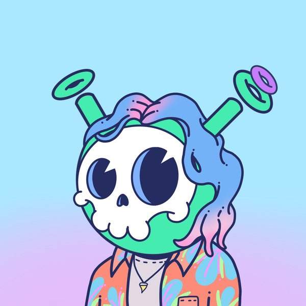 YvngNox's tweet photo. Acquired my @quirkiesnft grail over the weekend 🦑 
Skull Mask Trait #51 💀 
Excited to say this was my first NFT purchase over 1ETH 
#Quirkies #Quirksville #Quirkieslovequirkies #Quirk https://t.co/T7Ro06DcrJ