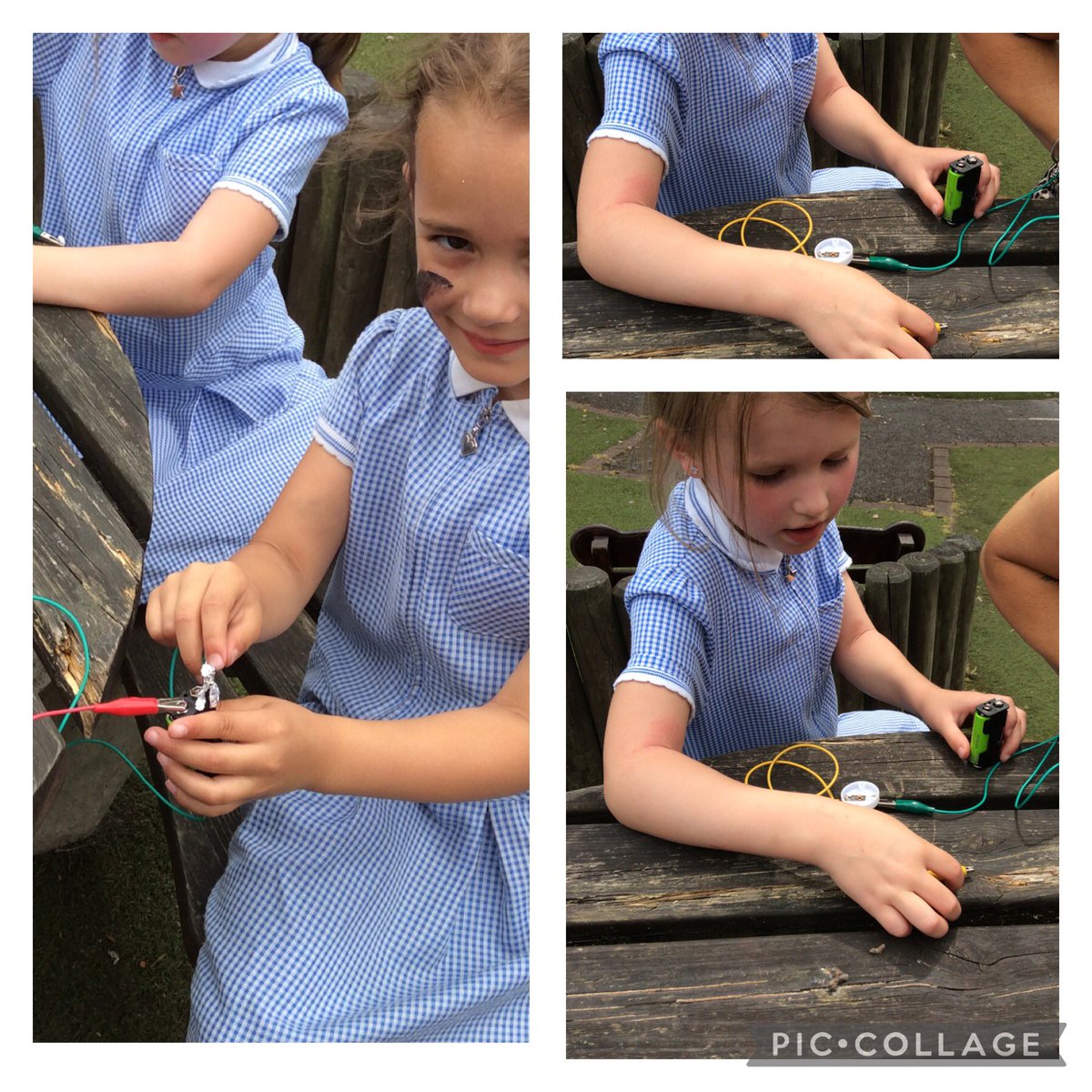 Parkfield's tweet photo. #eyfs Inspired by our #reading and finding out about lighthouses the children experimented with wires trying to make the light bulbs light up. Some children tried different objects and #chatted about what worked and didn’t. #science #testing #problemsolving https://t.co/B3saa6ZQCt