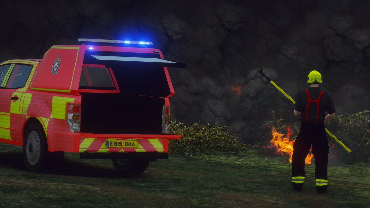 DRP_1101's tweet photo. Recently the weather has been extremely hot, which means there is a higher risk of wildfires. Please take care in the countryside to prevent fires like this. #fictional https://t.co/JSc6OAVsME