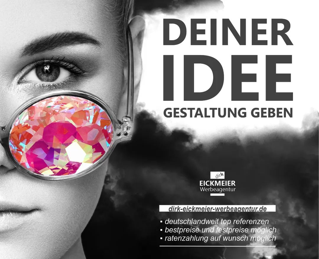 #dirkeickmeier deutschlandweit:  dirk-eickmeier-werbeagentur.de
Web. Drucksachen. Grafik. Werbemittel. Facebook &amp; Co. sowie Projekt- &amp; Office-Management

#werbeagentur #deutschlandweit #dirkeickmeierwerbeagentur #ratenzahlung #menschlichundnah