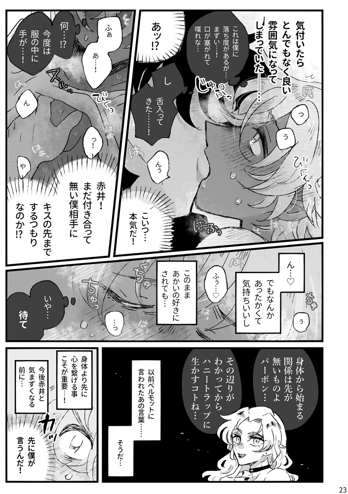 赤安サンプル⑤※ページ飛びます
終始こういう感じ、あとは支部にまとめます🧸‼ 