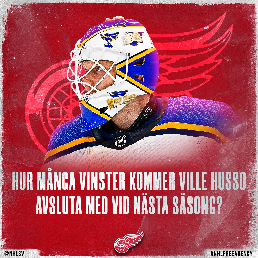 NHLsv's tweet photo. Ny klubb, nya möjligheter. Hur många vinster blir det för Ville Husso i @DetroitRedWings kommande säsong? 👀
#LGRW | #Husso https://t.co/qUlzvXAU9r