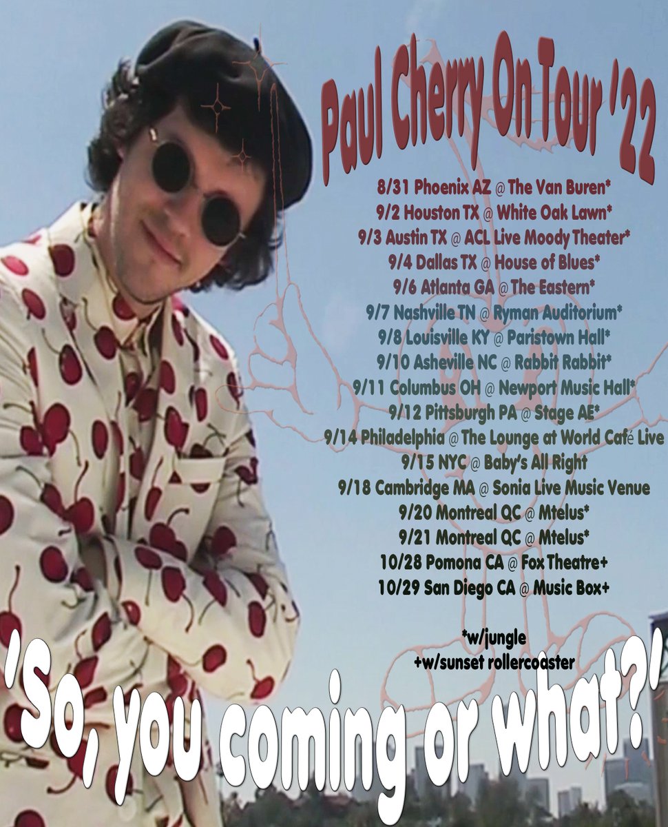 *Just Announced* @paulcherry69 plays The Lounge on September 14th. Tickets on sale now! bit.ly/3yz10S6