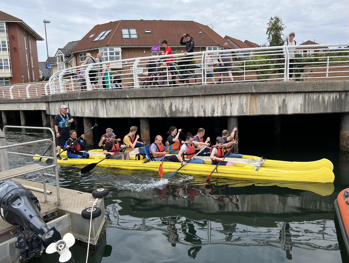 SunPeopleFirst's tweet photo. Thank you to the brilliant team @Adventure_Sund for helping us create memories &amp; experiences that members of our #HealthandWellbeing group will never forget 🙌 Unfortunately we weren’t allowed to use the larger yellow boat in the harbour 🤣 #Inclusion #SupportingOurCommunity 🌊 https://t.co/I1swZQMwRT
