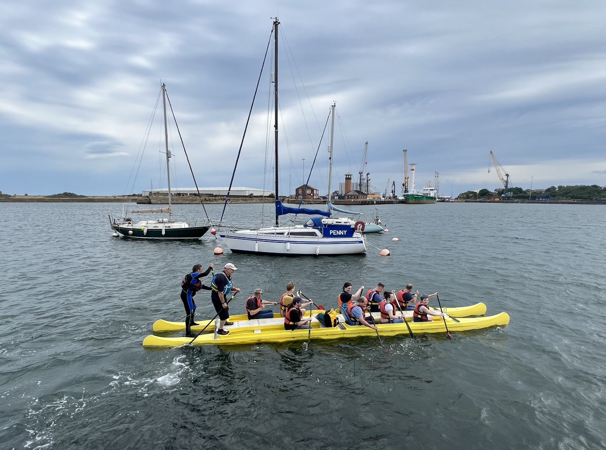 SunPeopleFirst's tweet photo. Thank you to the brilliant team @Adventure_Sund for helping us create memories &amp; experiences that members of our #HealthandWellbeing group will never forget 🙌 Unfortunately we weren’t allowed to use the larger yellow boat in the harbour 🤣 #Inclusion #SupportingOurCommunity 🌊 https://t.co/I1swZQMwRT