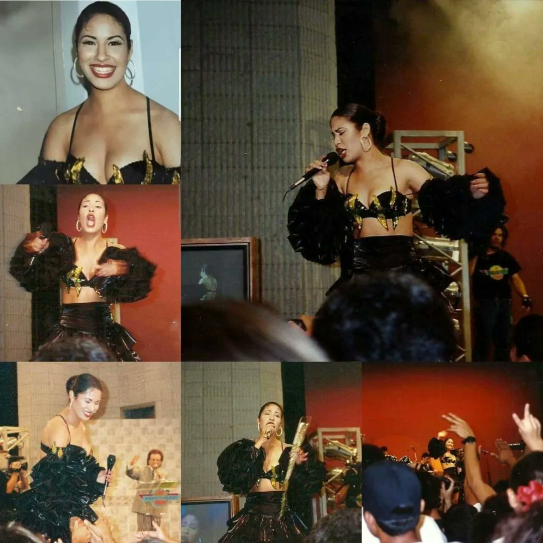 DBinuel's tweet photo. Hace 28 años Selena se presento en el show de "Johnny canales" por ultima vez en la ciudad de Corpus Christi,TX un 12 de Julio de 1994. 

Selena aparecio con un traje negro de flamenco diseñado por su diseñador Martin Gomez. https://t.co/OmVAtd503t