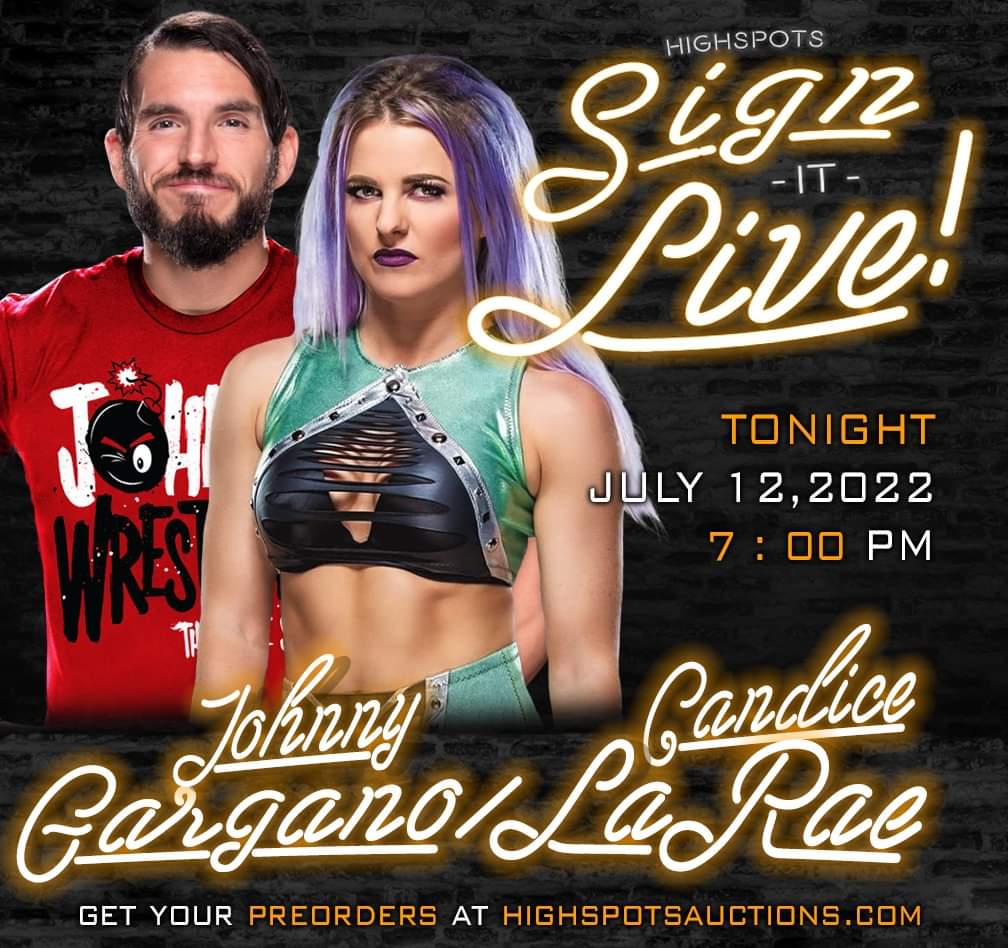 Highspots.com (@highspots) on Twitter photo Get those preorders in now for <a href="/CandiceLeRae/">Candice LeRae</a> and <a href="/JohnnyGargano/">Johnny Gargano</a> over at highspotsauctions.com Get those preorders in now for <a href="/CandiceLeRae/">Candice LeRae</a> and <a href="/JohnnyGargano/">Johnny Gargano</a> over at highspotsauctions.com