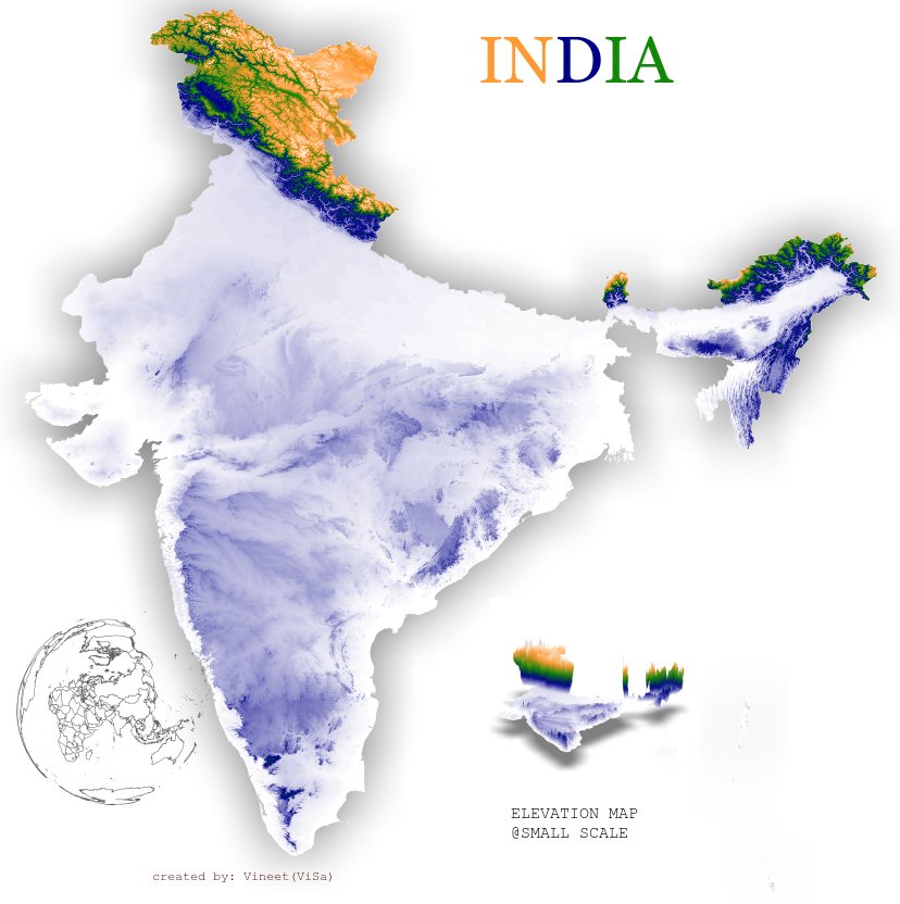 ViSa04438318's tweet photo. #India topographical map in its flag colors using #rayshader #rstats
#reliefmap #elevationmaps #topography #maps
#mapsofindia
#AzadiKaAmritMahotsav https://t.co/2K0JbMlFvR