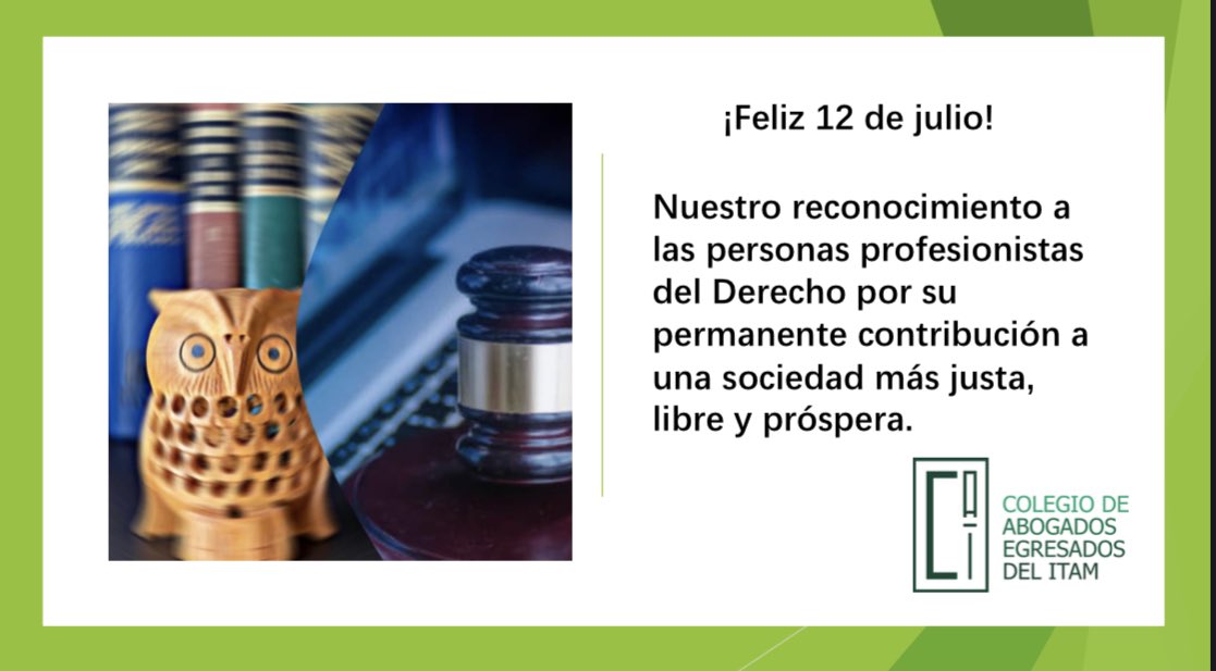 caeitam's tweet photo. #DiaDeLaAbogada #DiaDelAbogado #caeitam
@ITAM_mx @Derecho_ITAM @ExITAM https://t.co/niG7YCGVtY