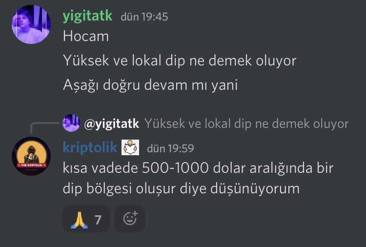 theKriptolik's tweet photo. Dün EWR analizi paylaştığımda #Bitcoin 20.400$ idi. Veriyi paylaştıktan sonra #KriptoMessiTeam Discord kanalında bir arkadaşımızın sorusuna “500-1000 arasında bir düşüş bekliyorum” cevabı vermiştim. Bugün $BTC 19.500$’a kadar düştü.
YOLU BİLİYORUM BENİ TAKİP EDİN 🤝 https://t.co/SiRd2RhoIZ