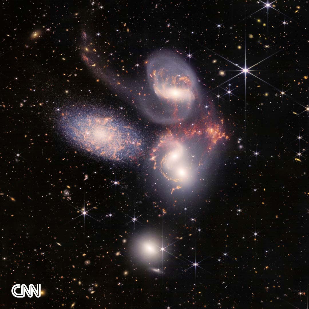 CNN's tweet photo. After decades of waiting, it’s finally time for the world to see the first images taken by the most powerful space telescope ever — the James Webb Space Telescope.  https://t.co/2kB39Z2kUf https://t.co/er3vCHfDTD