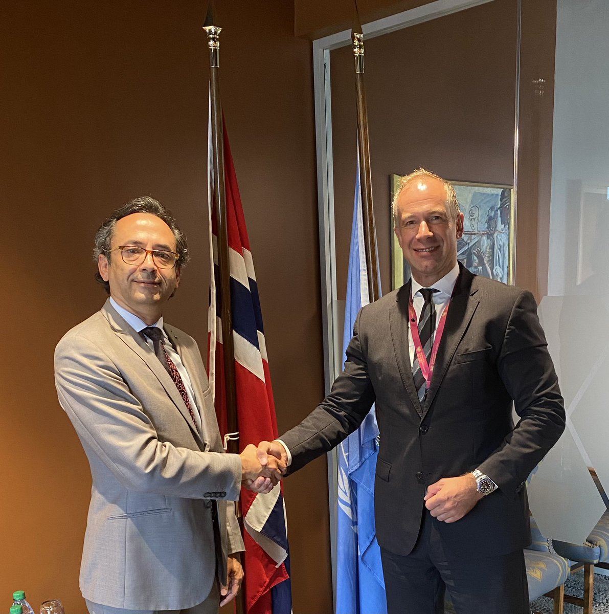 Excellent meeting today with Police Advisor Mr. Subutay Eraslan from @TURKIYE_UN Good discussions about our priorities in UN Policing and international police cooperation. Particularly interesting to learn more about the Turkish Peacekeeping Training Center🇺🇳 #A4P