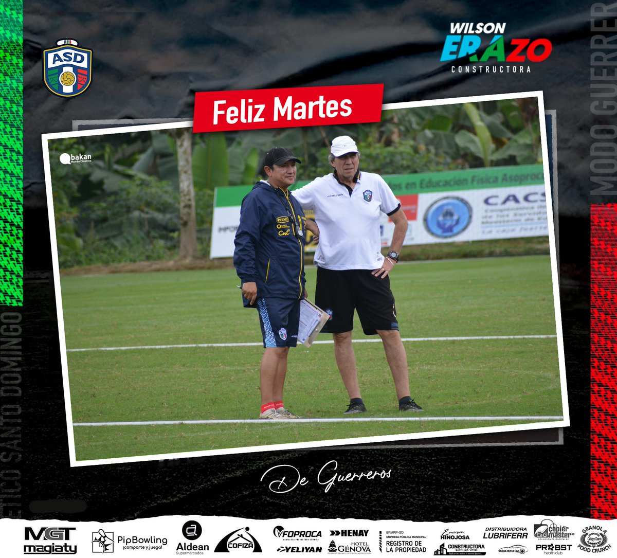CDASantoDomingo's tweet photo. 🧐 Seguimos Enfocados 💪
#FelizMartes  #guerrerostsáchilas🟢🔴  
#PatricioLara #wilsontorres https://t.co/Bvd42qnmTX