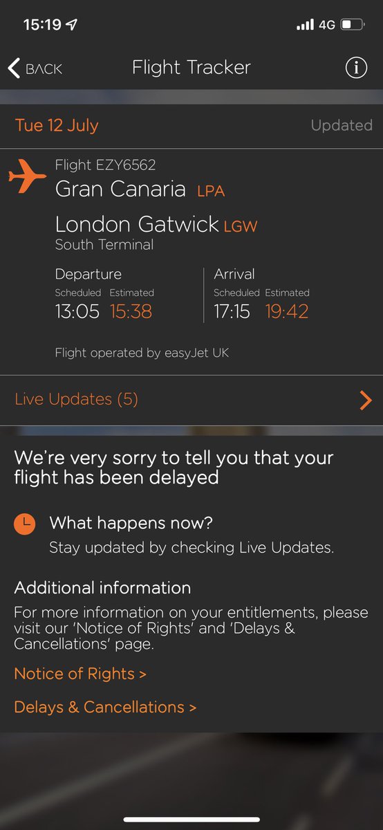 beccaleach94's tweet photo. Flight at 13:05… delayed til 15:38.. announcement at 15:45 - flight has been cancelled and accommodation is being sorted. 17:54 &amp; we are all still sat waiting for transfers without anybody here telling us what is going on, or how long we will be waiting.😩🙃 @easyJet https://t.co/9I8e0upKRw