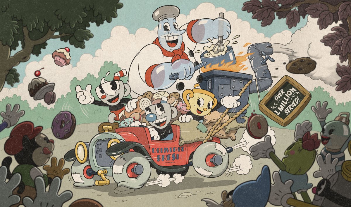 #CupheadDLC has gone platinum, selling 1M copies!! As a small token of our immense thanks, we’re gifting a Nintendo Switch, Xbox Series X, and PS5 console. For a chance to win: Retweet this post, follow @StudioMDHR, and reply with the word “Cuphead” & your console preference!