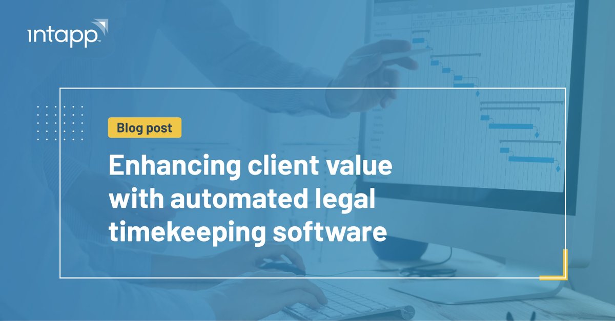 intapp's tweet image. Learn how #IntappOnePlace Operations &amp;amp; Finance can help can help lawyers in your firm work efficiently, consistently, and profitably while ensuring client success. bit.ly/3uzKkbR

#Timekeeping #IntappTime #IntappTerms #IntappBillstream #LegalOps #LegalTech