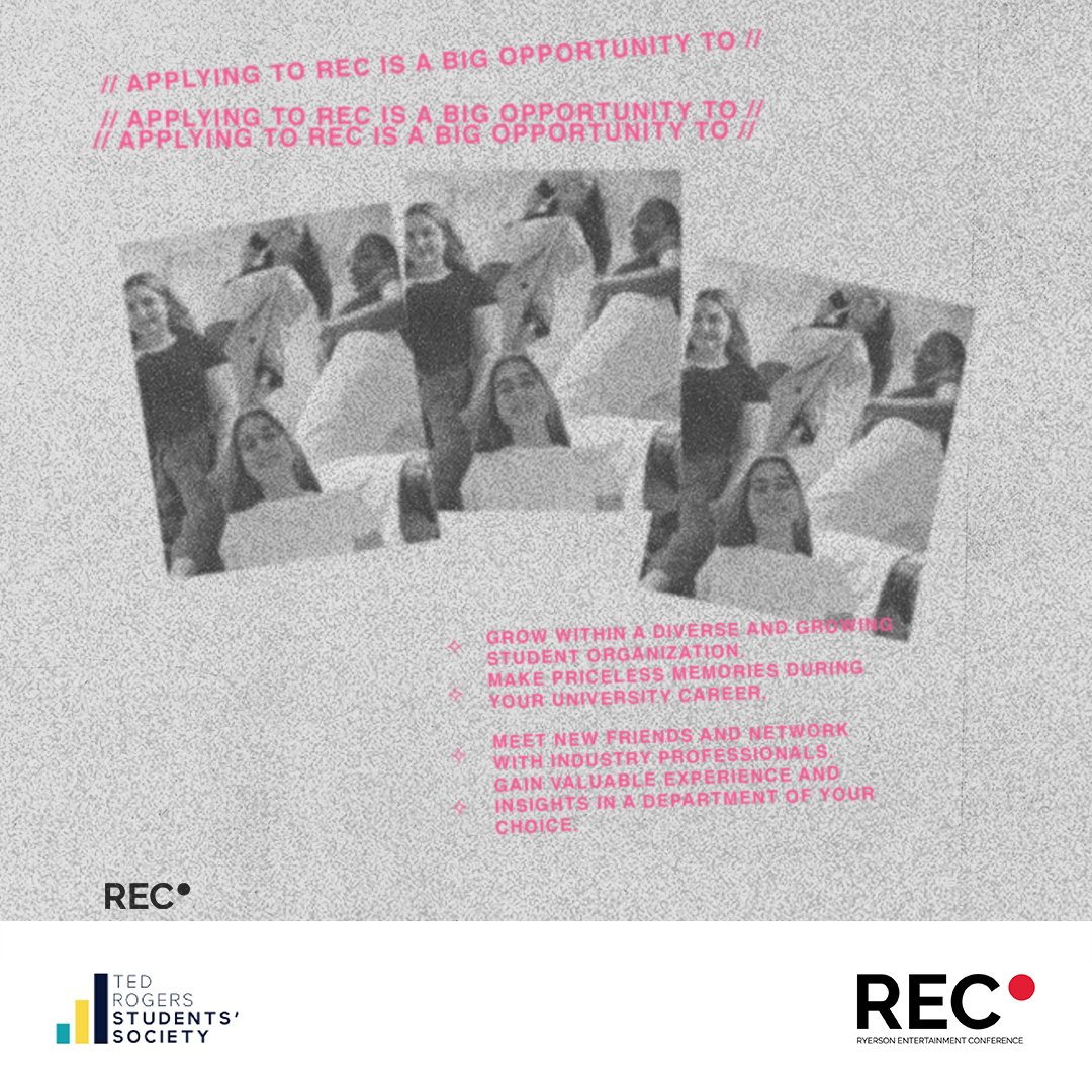 Who knows? You might be the NOKIA in a room full of iPhones💕

Join the ONLY Student Group to welcome both TRSM and The Creative School students! 

Deadline: Friday July 15th at 11:59 PM (EDT). 

🔗Link in @rec_toronto’s Insta bio! 

#REC23