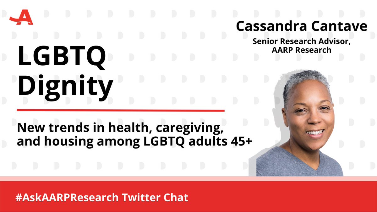 AARP Research (@aarpresearch) on Twitter photo What are some #HealthDisparities that exist in the #LGBTQ age 45+ community? See what <a href="/AARPresearch/">AARP Research</a> Senior Research Advisor <a href="/ccantave/">Cassandra Cantave</a> had to say on this topic in our most recent #TwitterChat: spr.ly/6015zSX9f What are some #HealthDisparities that exist in the #LGBTQ age 45+ community? See what <a href="/AARPresearch/">AARP Research</a> Senior Research Advisor <a href="/ccantave/">Cassandra Cantave</a> had to say on this topic in our most recent #TwitterChat: spr.ly/6015zSX9f