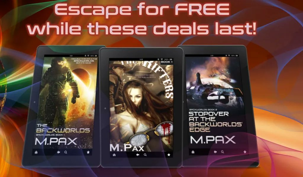 mpax1's tweet photo. Journey to Other Worlds with these FREE Deals! While they Last! #Giveaway #booklovers #scifi #fantasy - M. Pax https://t.co/3MrduvrNY5
#Kindle #Kobo #Nook #iBook #GooglePlay More https://t.co/1h6CIytICu