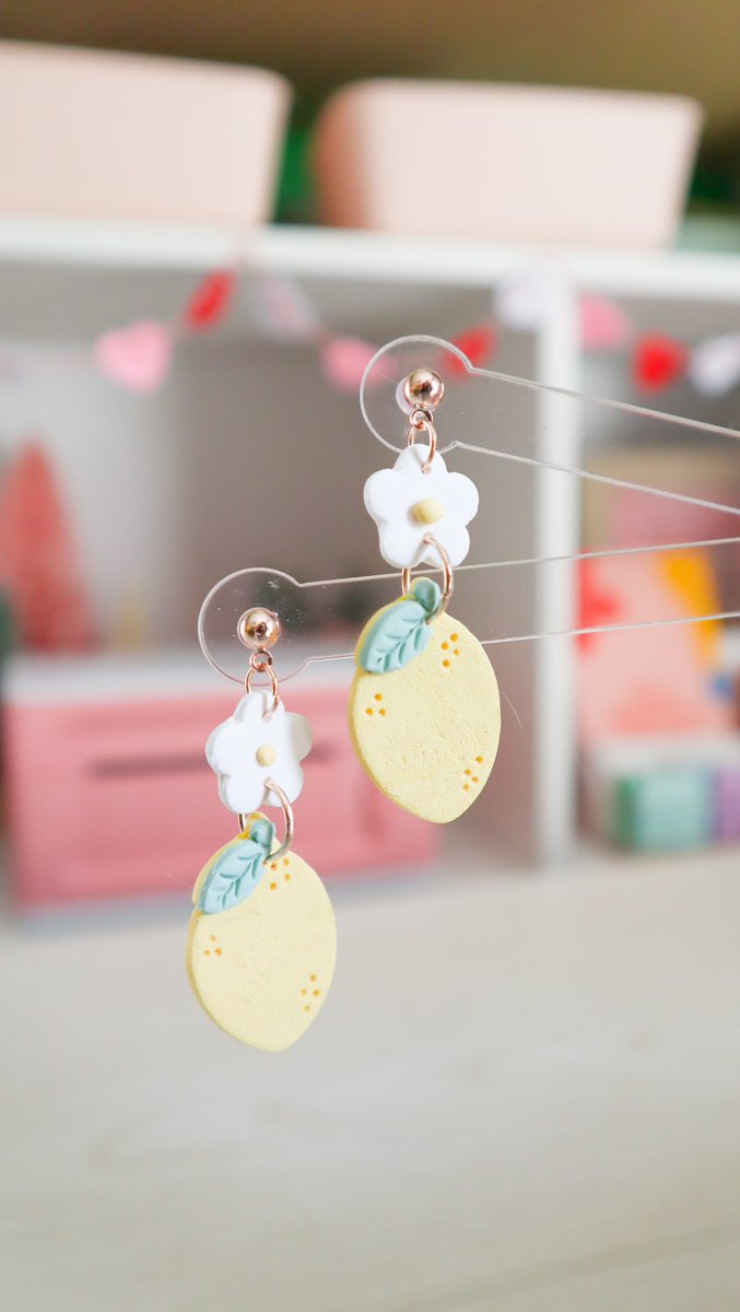 hipeachycloudco's tweet photo. Just some earrings that will release this Friday ✨🍋💙 https://t.co/klGb3HaFu9