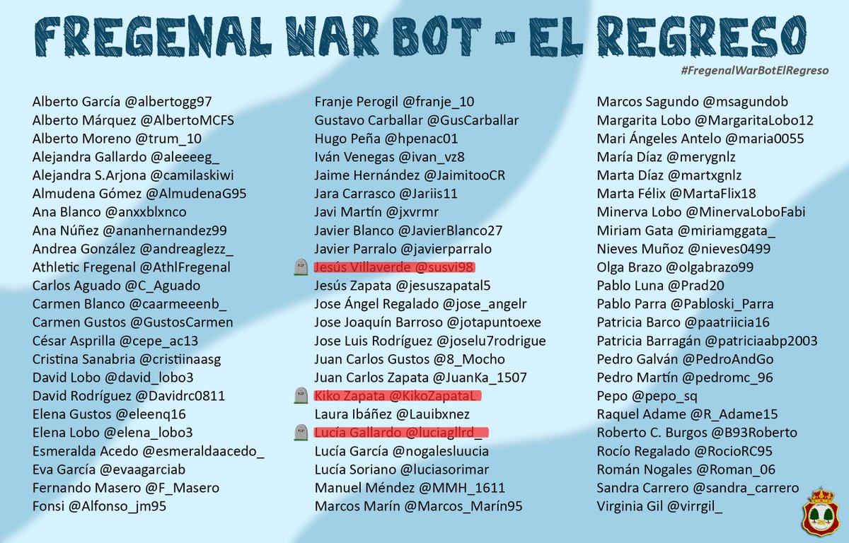 FREGENAL WAR BOT tweet media