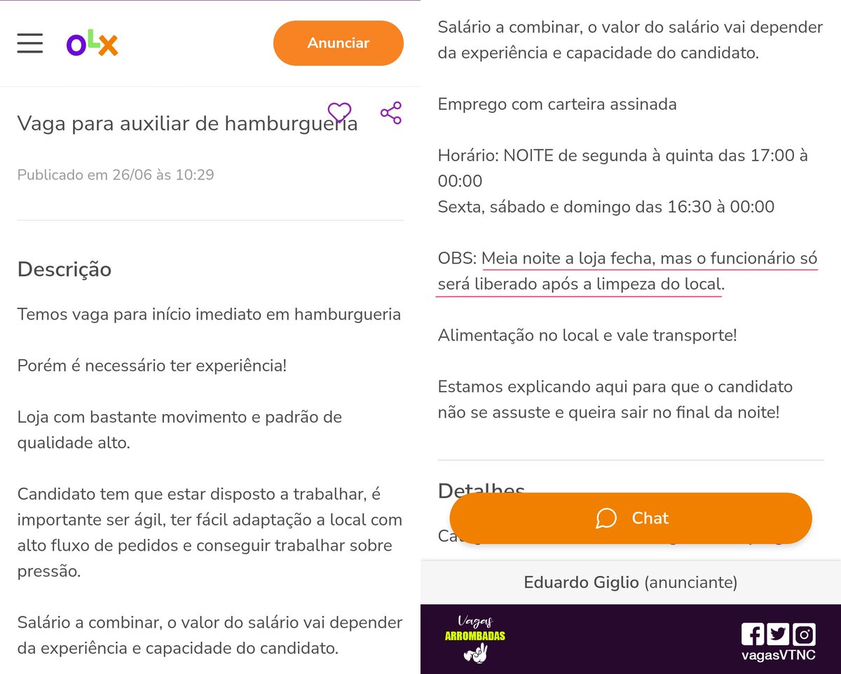 Vagas Arrombadas (@vagasVTNC) / Twitter Vagas Arrombadas (@vagasVTNC) / Twitter
