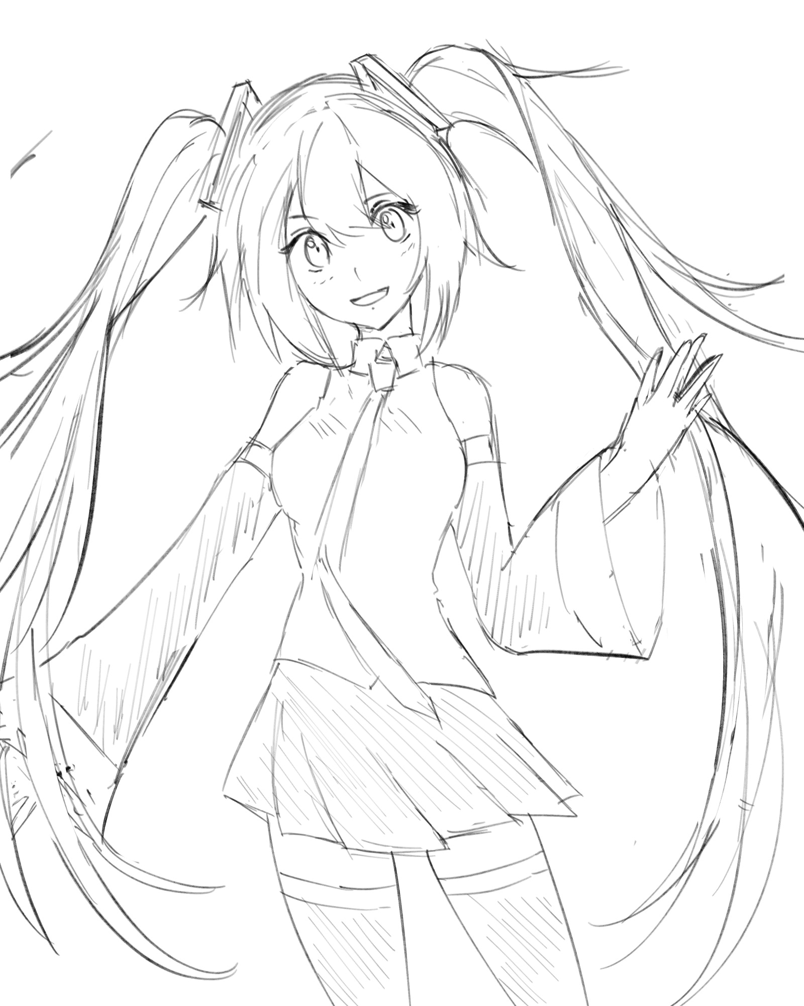 Miku Hatsune Coloring Pages