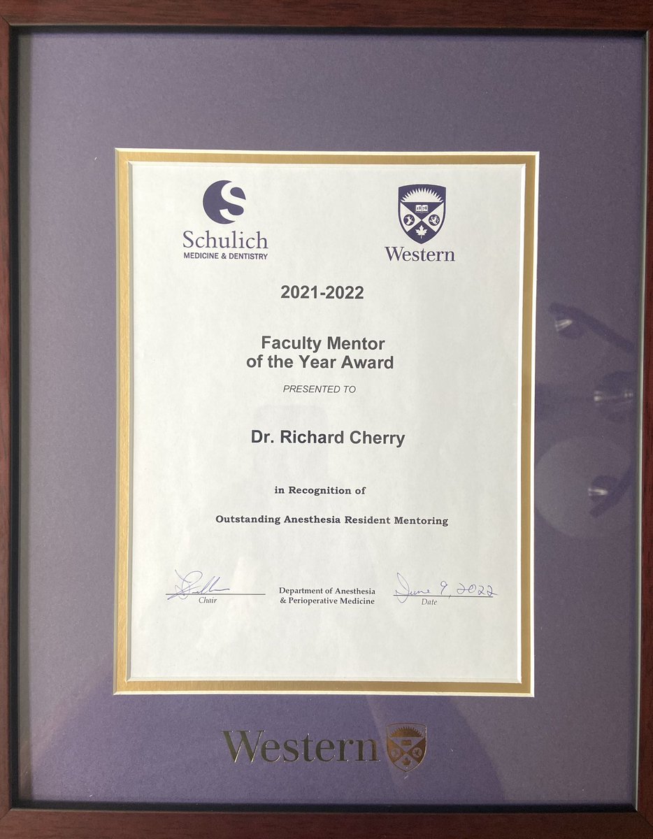 Richard Cherry (@rich_cherry1) on Twitter photo A genuine honour to receive this award from <a href="/westernUanesth/">WESTERN Anesthesia</a> residents. You won’t find a more dedicated, genuine, professional and inspiring group people -really. And as an added perk - I typically learn more from them than they do from me. A genuine honour to receive this award from <a href="/westernUanesth/">WESTERN Anesthesia</a> residents. You won’t find a more dedicated, genuine, professional and inspiring group people -really. And as an added perk - I typically learn more from them than they do from me.