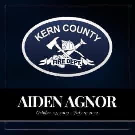 Our hearts are heavy for our brothers and sisters in Kern County today. Kern Co. seasonal firefighter Aiden Agnor has died from injuries sustained in an on-duty accident.