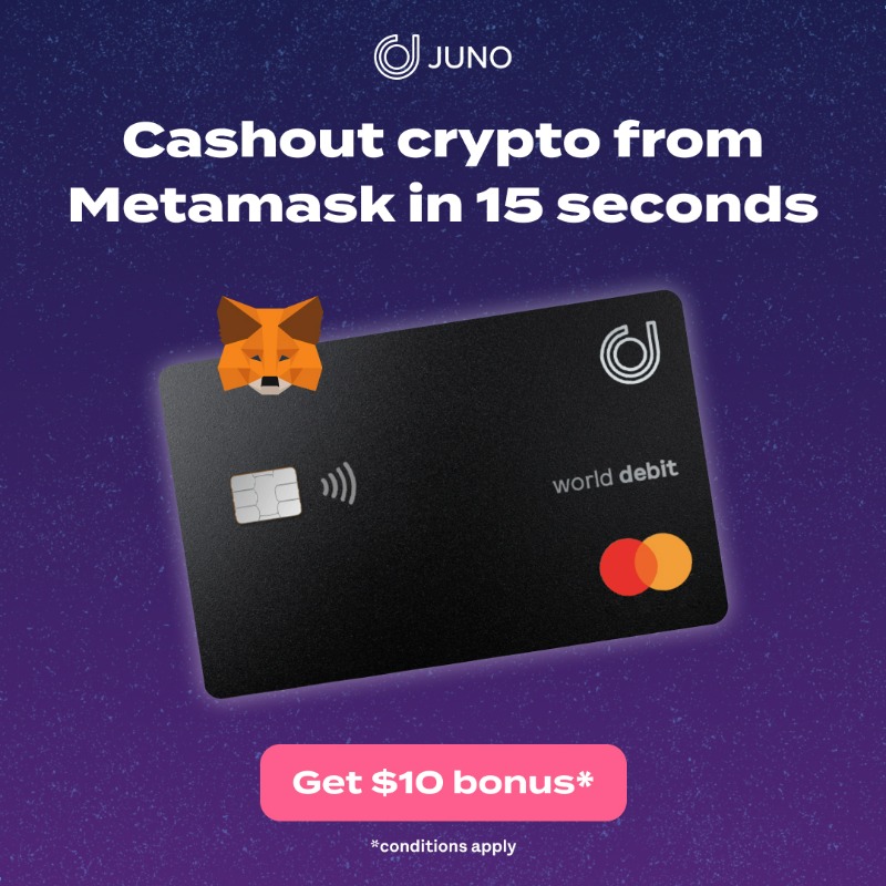 JunoFinanceHQ's tweet photo. Metamask ➡️ Exchange ➡️ Bank Account
3-5 days! 😤

Metamask ➡️ OnJuno Card
Instant &amp; ready to spend 😌