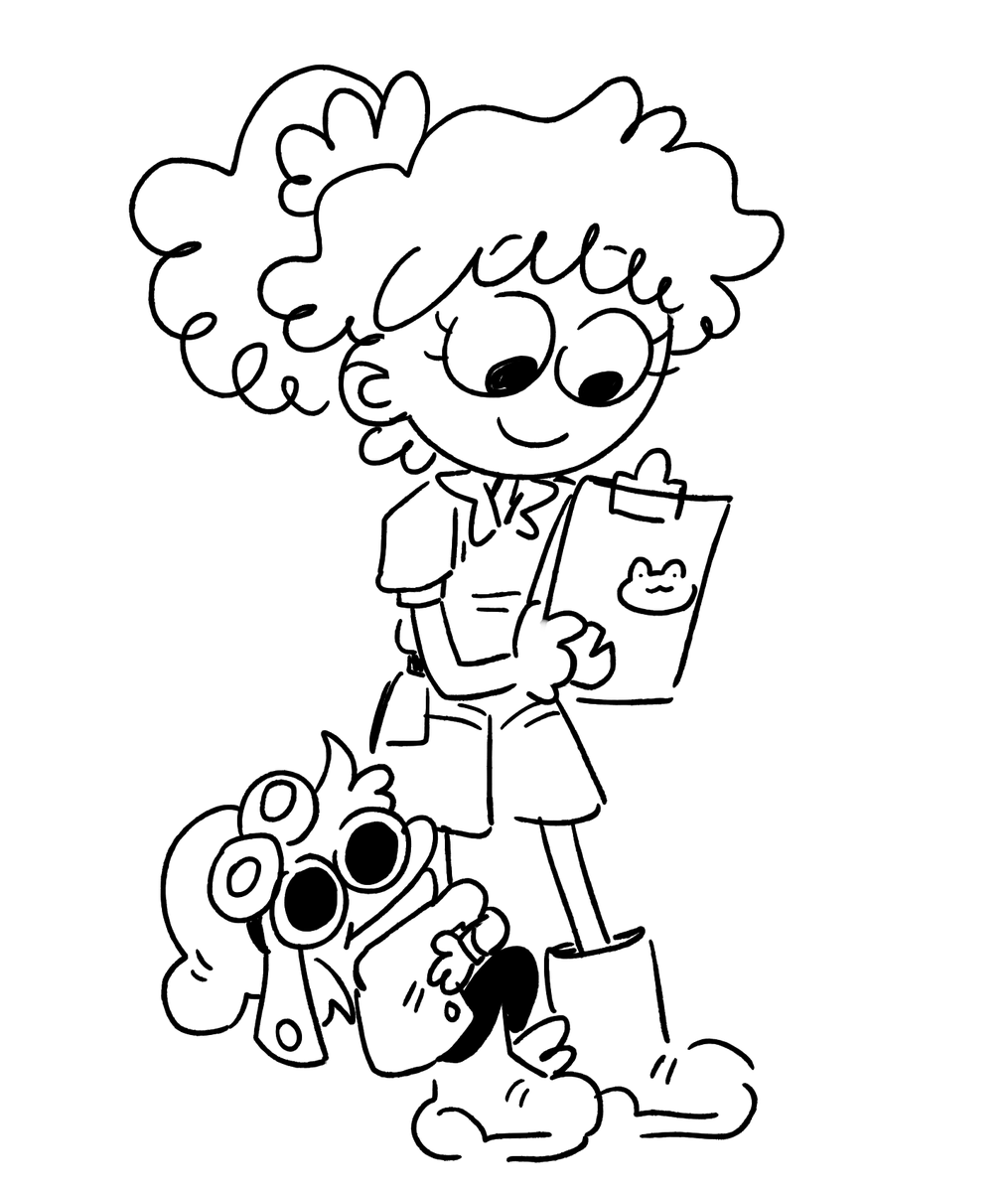 kyoryuv's tweet photo. little doodle from a few days ago!! everyone take care! #amphibia https://t.co/JKJRO62kTB