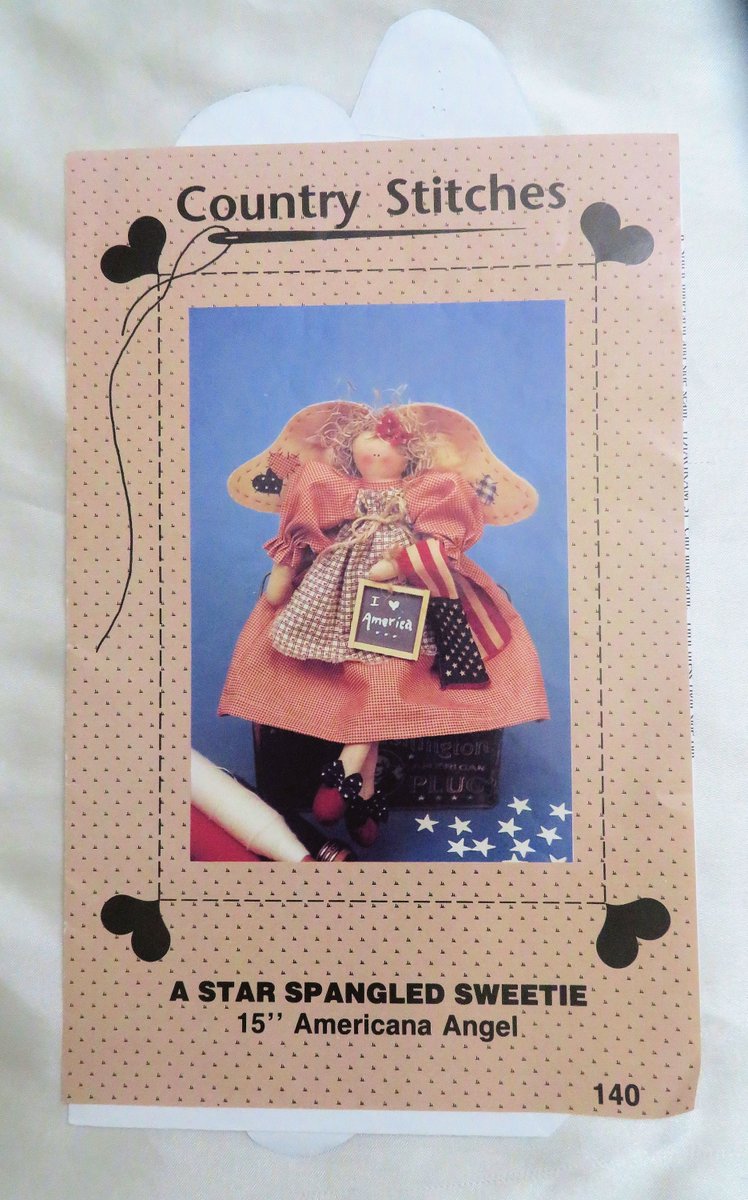 overallbeauty's tweet image. Country Stitches - A Star Spangled Sweetie - 15&quot; Americana Angel | Out of Print #140 - RARE - Cut Pattern tuppu.net/2b8bfa8d #VintageKMMSDelights #Etsy #CraftPattern