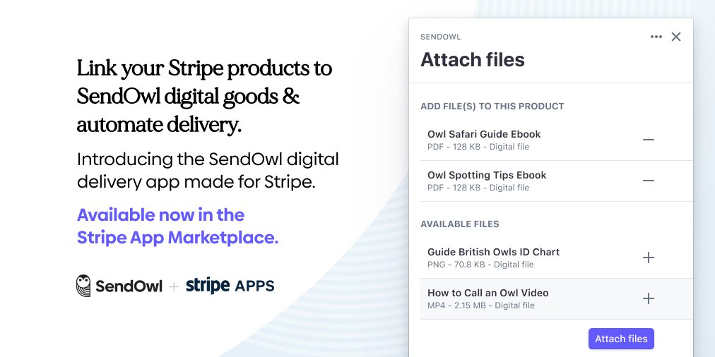 The SendOwl Stripe app is now available for all! How to get started:

1) Install the SendOwl app
2) Upload your digital files
3) Link to your Stripe products
4) Sell with Stripe!

🔮 SendOwl automatically and securely delivers the digital goods you sell. 
marketplace.stripe.com/apps/sendowl