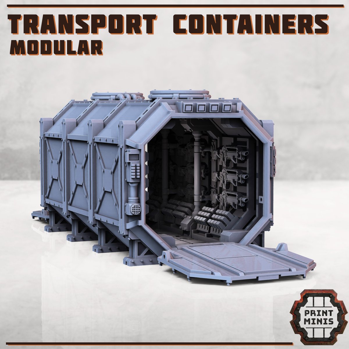 PrintMinis's tweet photo. These Shipping Containers are fully modular, being made up of sections that can be magnetised together, so you can make them as big or as small as you like! 
https://t.co/9y71uNN3py
#necromunda #tabletopterrain #warhammer40k #warmongers #tabletopgames #terrainbuilding
#3dprint https://t.co/KtsoUgp1nc