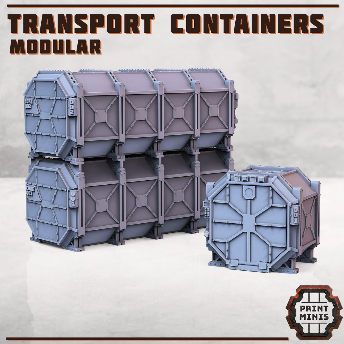 PrintMinis's tweet photo. These Shipping Containers are fully modular, being made up of sections that can be magnetised together, so you can make them as big or as small as you like! 
https://t.co/9y71uNN3py
#necromunda #tabletopterrain #warhammer40k #warmongers #tabletopgames #terrainbuilding
#3dprint https://t.co/KtsoUgp1nc