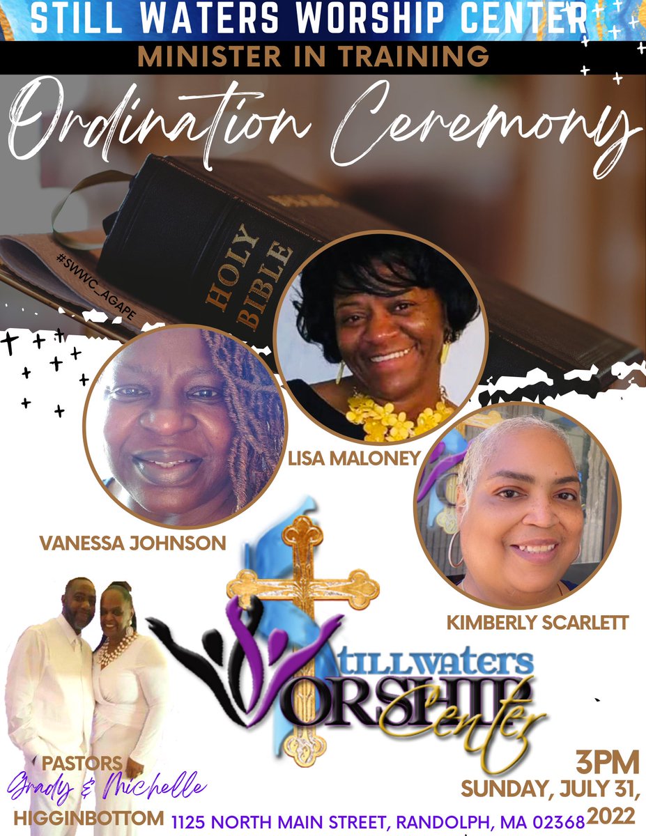 SWWC_Agape's tweet photo. Tell somebody to tell somebody to be here! This is not a service you want to miss! Get ready for the move! Thank you #Jesus!

#SWWC_AGAPE #July31st #WomenOfGod #JesusBeGlorified #JesusSaves #Ordination https://t.co/pa8nSQOoMS