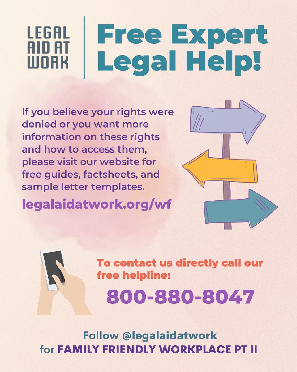 LegalAidAtWork's tweet photo. Today new Amendments to the Family Friendly Workplace Ordinance go into effect, giving SF workers the ability to access schedule changes or other changes at work to help with family caregiving and parenting responsibilities!🎉🎉🎉For more info see our FAQ: https://t.co/I26BbAXY5Y https://t.co/qkNkeDSxip