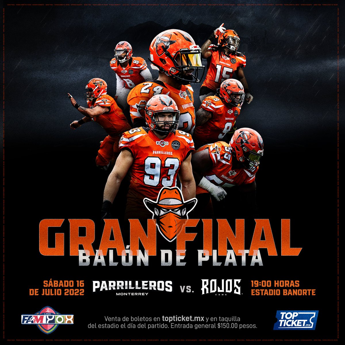 ¿Qué creen raza? 👀
¡Se va a armar la fiesta! 🍺🍻
🎵 45 grados...🎶

🏈 BALÓN DE PLATA | GRAN FINAL🥇
🟠 Parrilleros vs 🔴Rojos
📅Sábado 16 de julio
⏰️7PM
🏟Estadio Banorte
🎫¡Asegura tu lugar! Adquiere tus boletos
📲 topticket.mx
#FutbolAmericano #FAMYOX #45grados