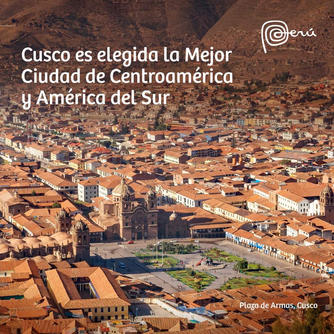 ValichaT's tweet photo. Los premios World's Best Awards 2022, organizados por Travel + Leisure, revista estadounidense considerada como uno de los medios especializados en viajes más influyentes del mundo, nombraron #Cusco como la ciudad preferida viajar en Centro y Sudamérica. 

#PROMPERÚ #TLWorldsBest https://t.co/urf60yVrfR