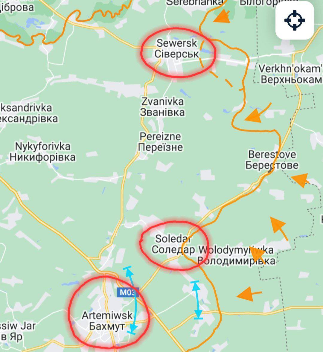 They report on the attacks of the Russian army on Bakhmut, Soledar and Seversk after the regrouping of forces