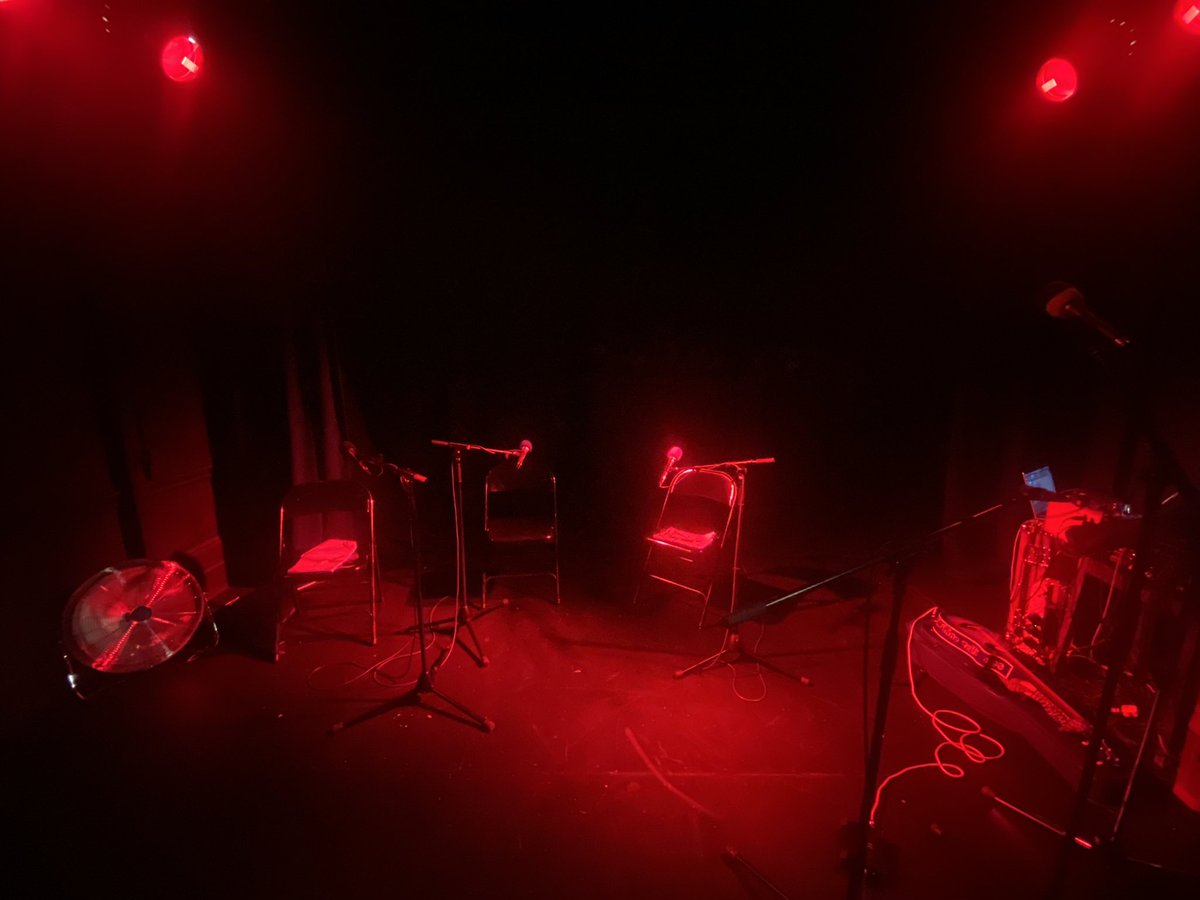 jonholmes1's tweet photo. It’s fair to say our pilot recording for @BBCRadio4 tonight was HOT. Kudos to the sell out crowd for sticky-ing with us in a buzzy Camden. Great venue, and me being, erm, a big fan of it. #CarbonLifeforms https://t.co/OLnS5Sw0fB