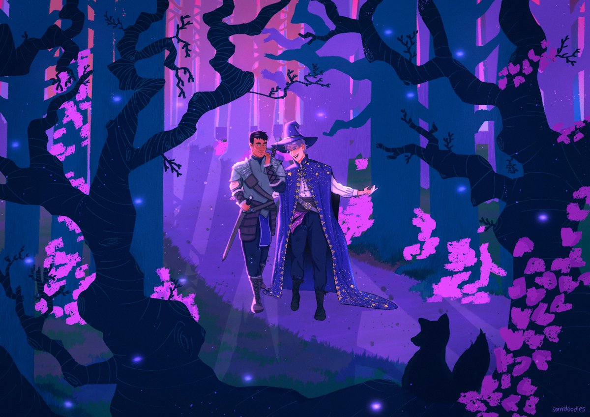here's my second piece for the <a href="/hqfantasybb/">HQ!! Fantasy Big Bang</a> 🧙‍♂️🌿✨, from the amazing tale by <a href="/memoriesofsalt/">Winter</a> (writer) and <a href="/jijisdeliveries/">molly 🎱</a> (beta) #daisuga 

; link below 🕯,