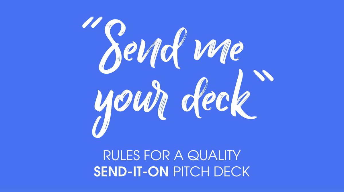 Clearpreso's tweet image. Hey startups 👋 when an investor says “Send me your deck” you need an amazing send-it-on* deck...
🤔 But what is the investor looking for, and why?
🤔 And what are some rules that will help you make a send-it-on deck that gets your foot in the door?
A thread below 🧵💡🧵💡