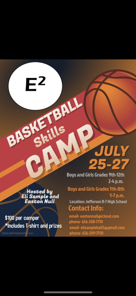Enull003's tweet photo. Camp is coming up fast! To be guaranteed a shirt you will need to be registered by the end of this week! The link is below ⬇️ https://t.co/RXiGsox9Xc https://t.co/pGFZ8in4Cf