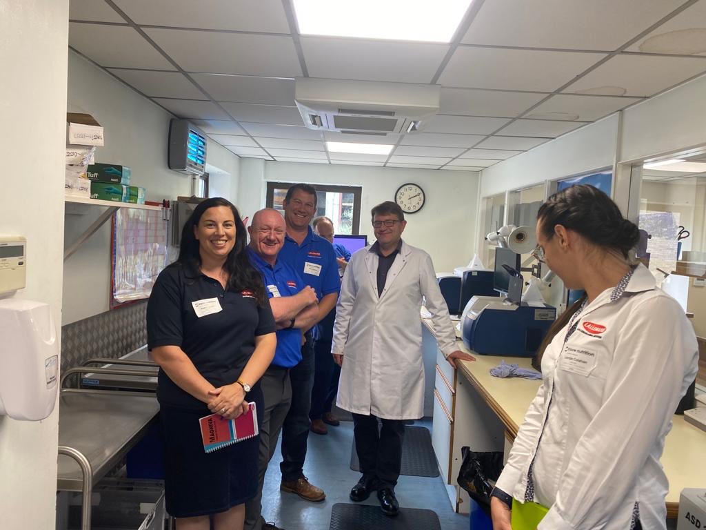 Great visit to #Trouw today. Sent 1000’s of samples to this lab over the last 20 years and was lovely to finally meet the people that analyse your silage. They sample 65k samples a year! Btw, if your ever unhappy with your result blame the men in White! 😉