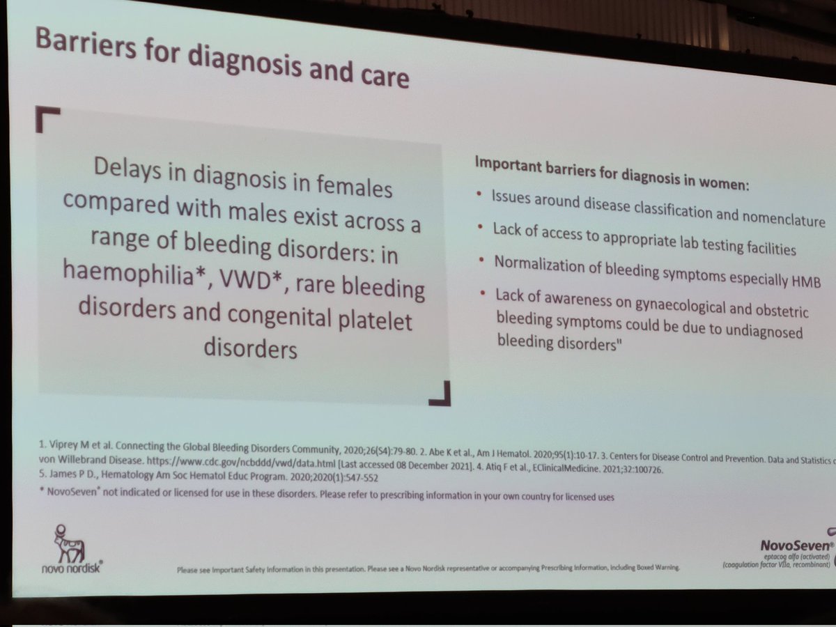 Great to hear so much about women with bleeding disorders at #ISTH2022 - Still so many inequities and barriers for this patient group, we need to keep this conversation going.