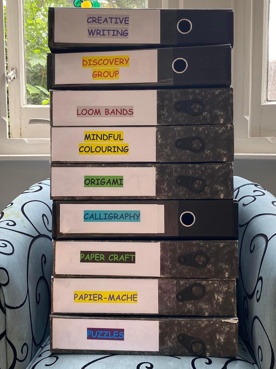 DHCRehab's tweet photo. Preparing for our new activity programme with box files from Warp-it Recycling at its best! https://t.co/1gLplvOki9